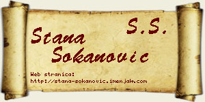 Stana Sokanović vizit kartica